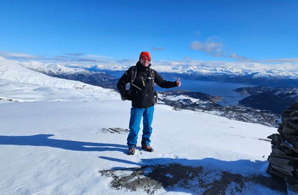 Skitur til Geitafjellet (970moh) fra Kvamskogen
